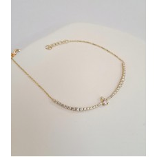 Κολιέ Σε Κίτρινο Χρυσό με ζιργκόν - Δάκρυ (N176)